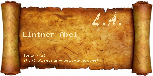 Lintner Ábel névjegykártya